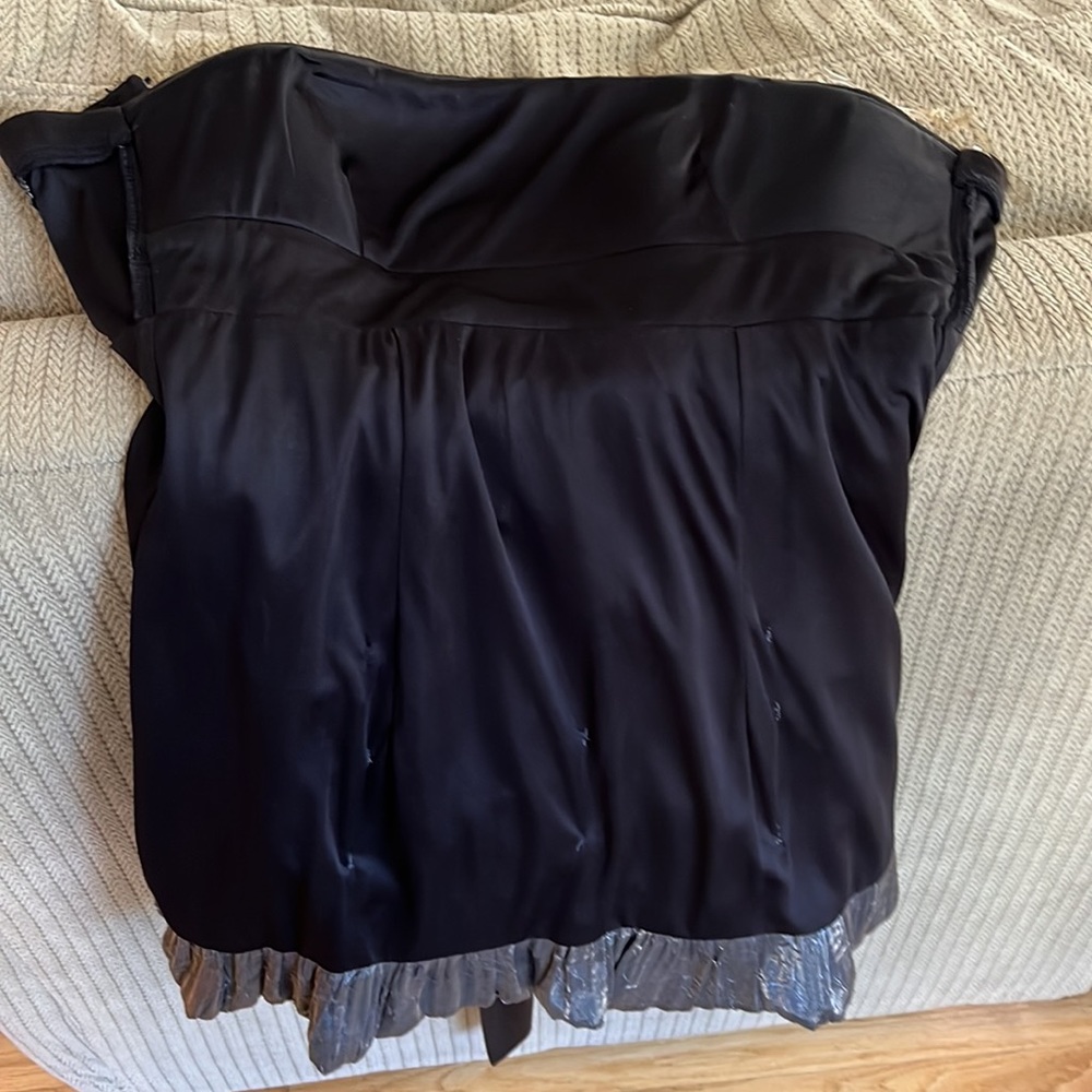 My Michelle black gray party dress strapless Sz 1 prom wedding sweet 16 mitzvah - Picture 12 of 13